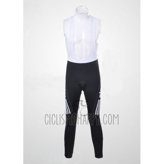 Sky Cycling Jersey Bib Tight 2011 Long Sleeve Black and Blue